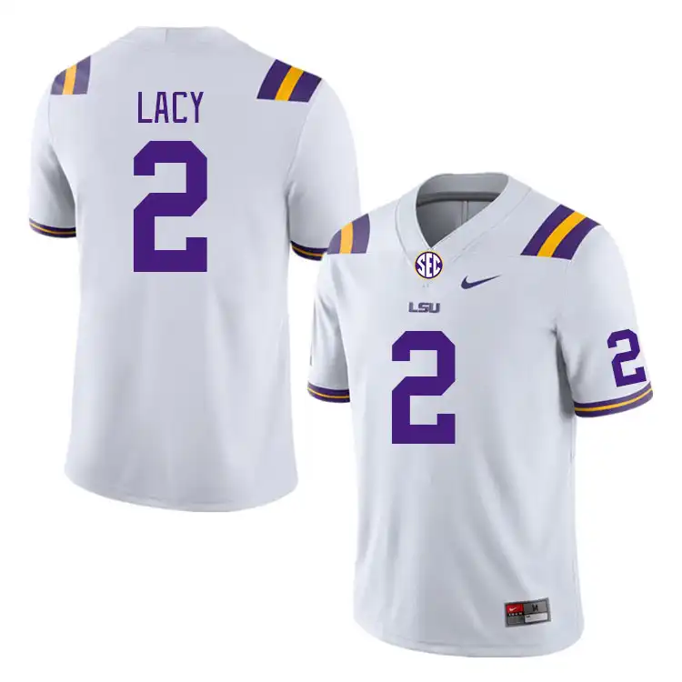 Men's LSU Tigers Kyren Lacy #2 White NCAA Football Jersey